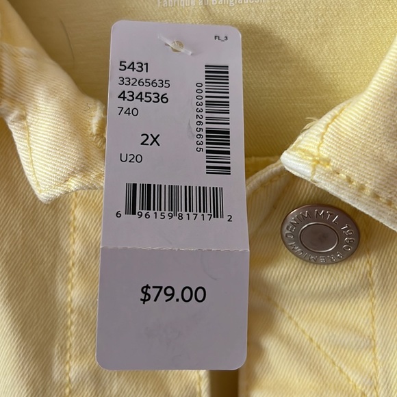 Beautiful yellow bomber Jean jacket - Picture 2 of 3